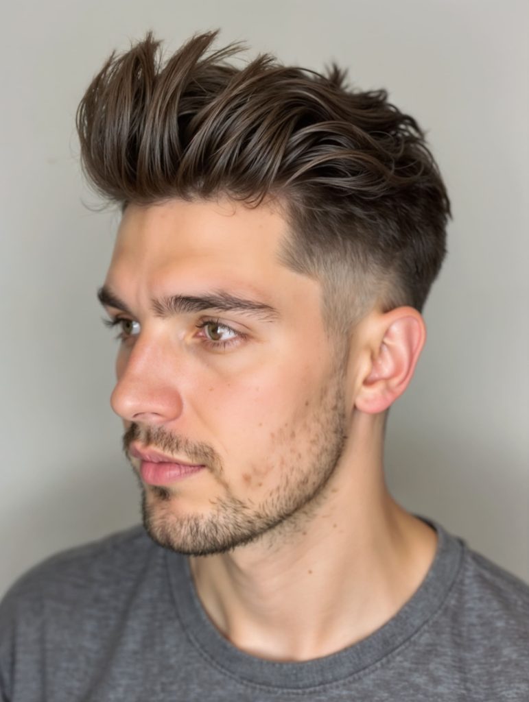 Classic Mid Fade with Side Swept Fringe