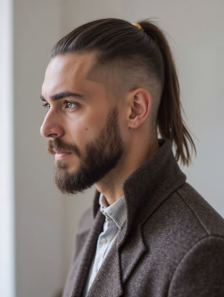 Curly Top with High Skin Fade