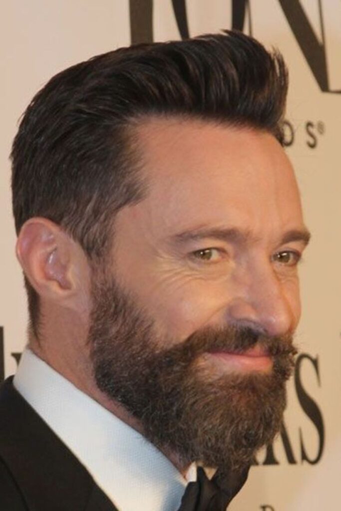 Medium-Length Beard with Sleek Neckline