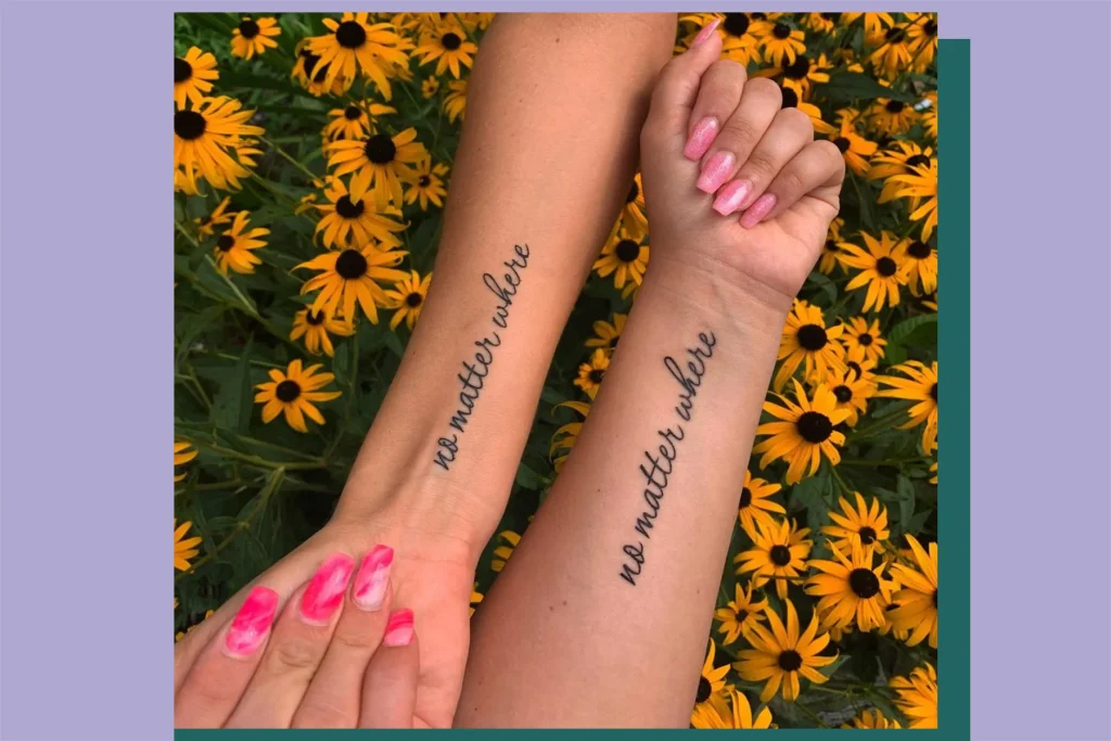 Delicate Sun and Moon Hand Tattoo