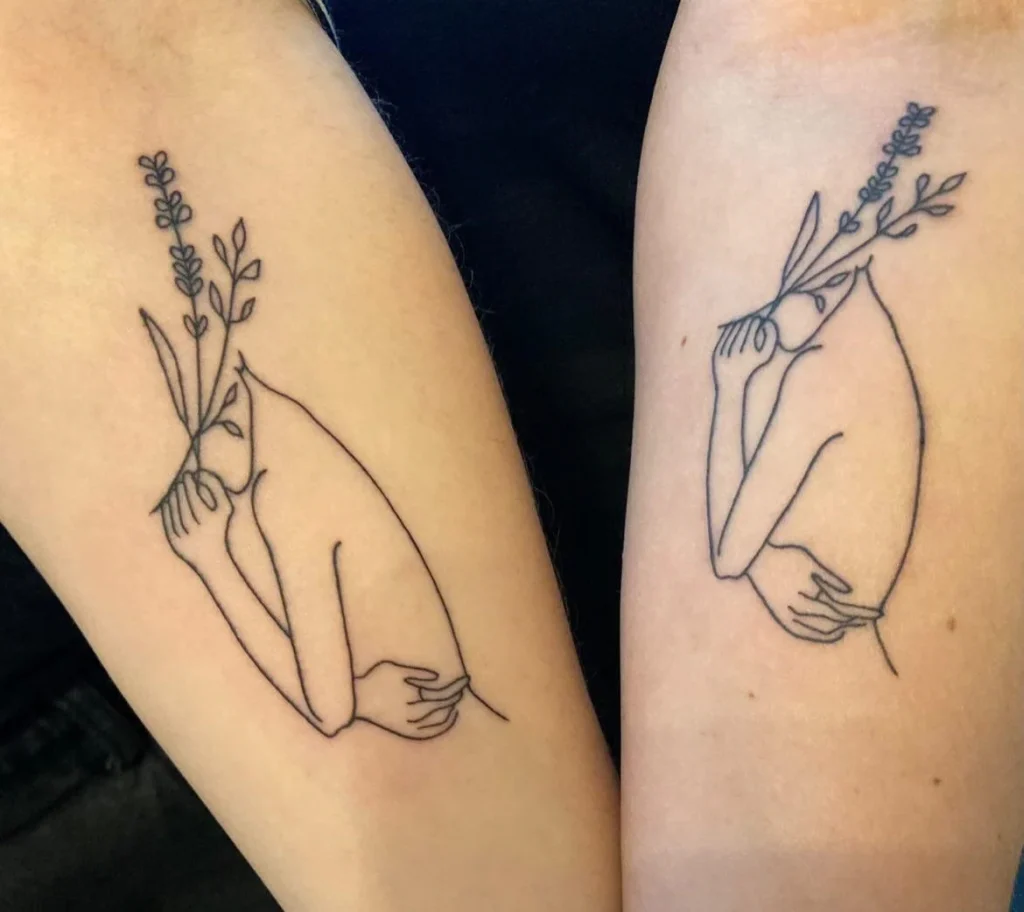 Celestial Sun and Moon Balance Tattoo