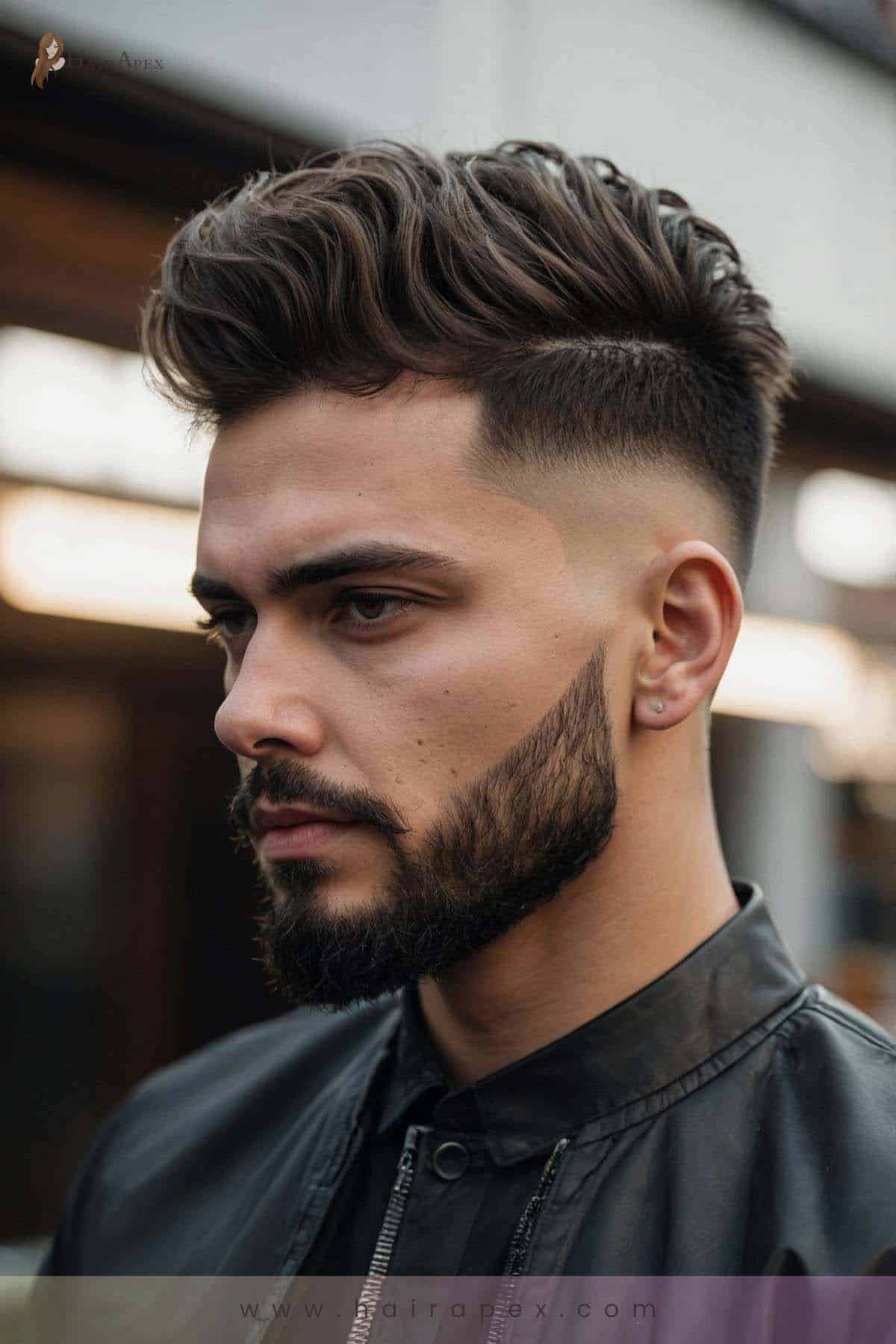 Skin Fade with High-Contrast Length