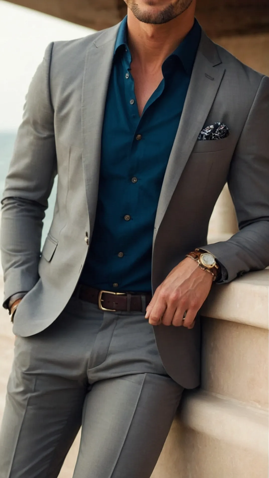 Classic Charcoal Suit for Semi-Formal Occasions