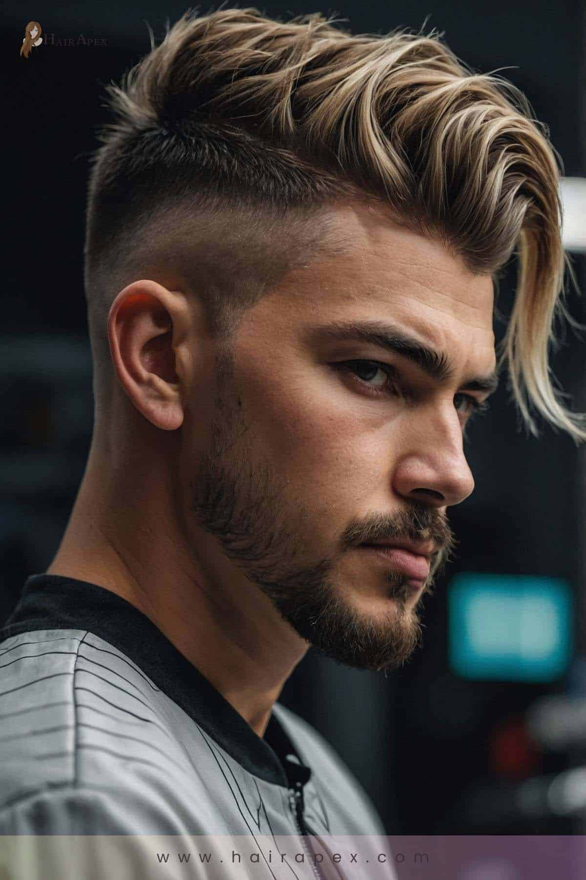 Low Fade Mullet with Natural Flow