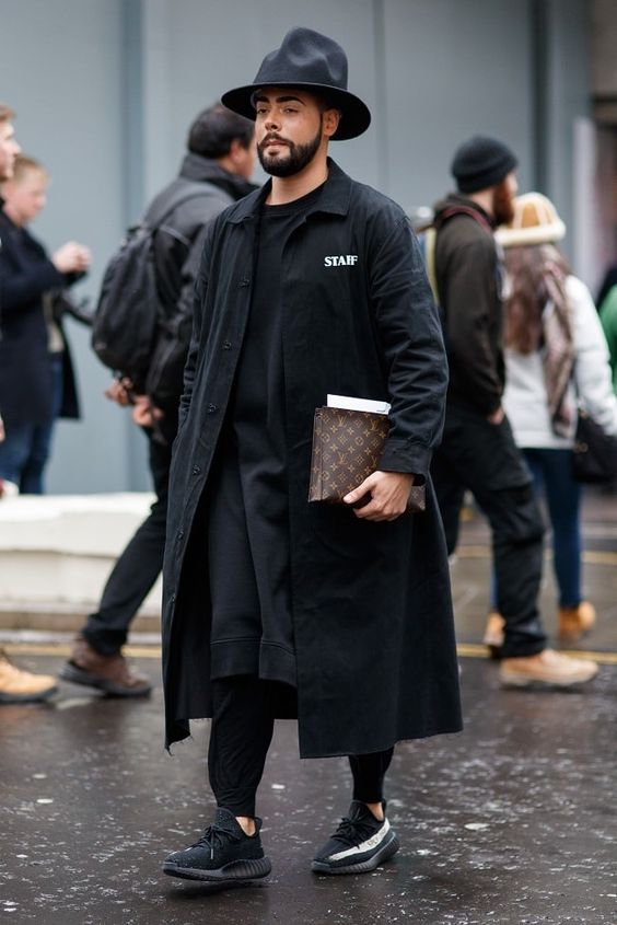 Minimalist All-Black Streetwear for Men