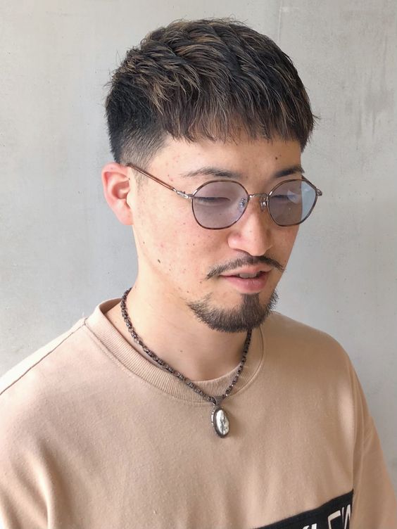 Mid-Length Layered Cut with Curtain Bangs