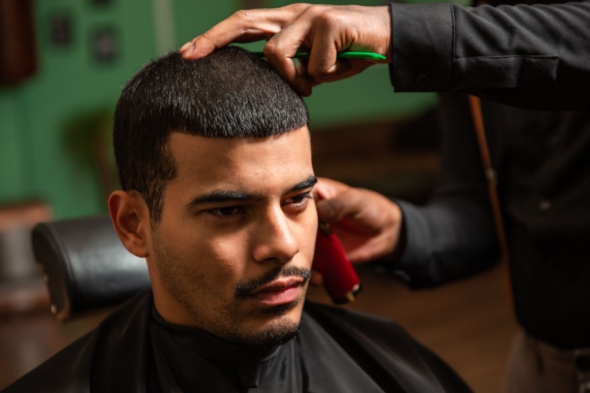 Low-Gradient Buzz Cut with Shadow Fade