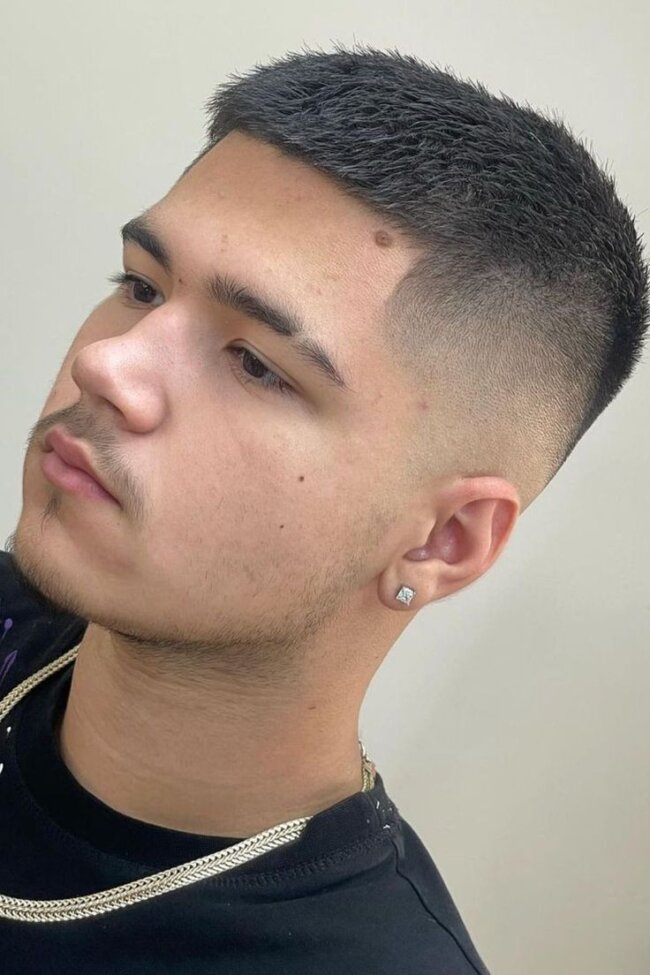 Bold Buzzed Mid Fade