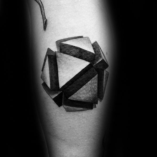 Geometric Precision Tattoo for Men