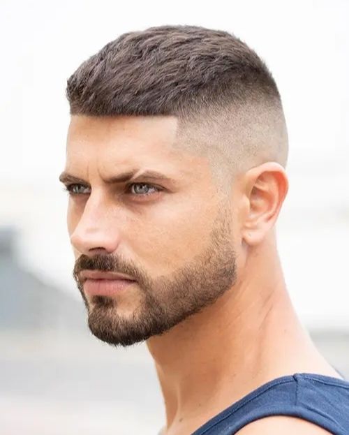 High-Fade Edgar Haircut with a Defined Fringe