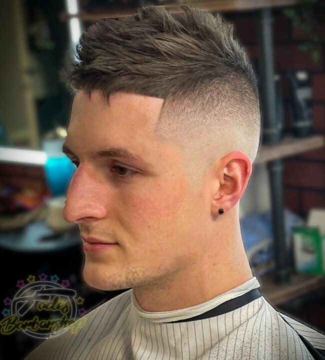 High Fade Straight Hairstyle