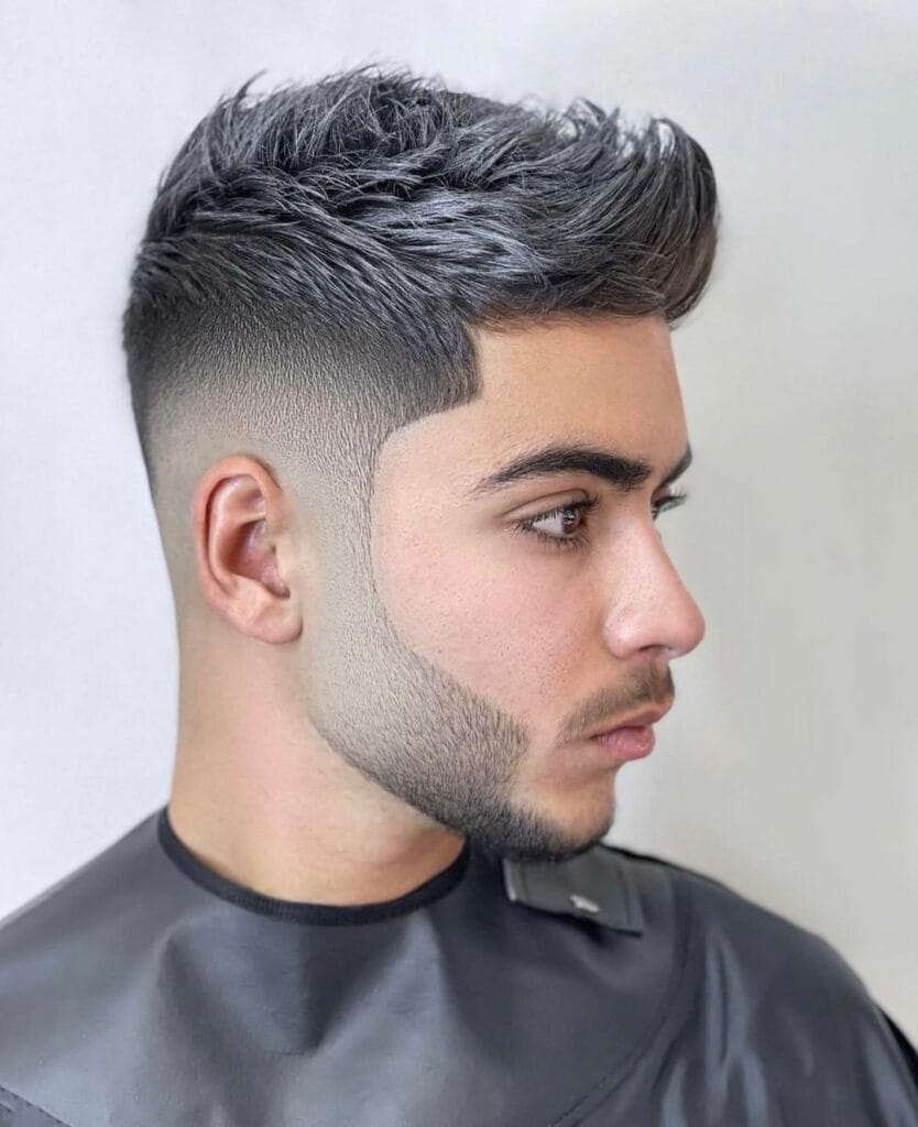 Low Fade with Sleek Defined Curls