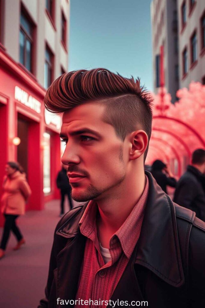 Modern Pompadour with a Contemporary Twist