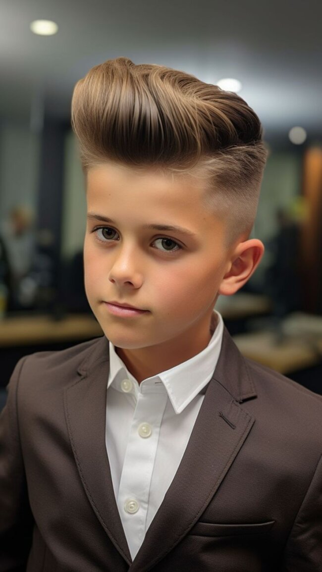 Classic Pompadour with a Modern Edge