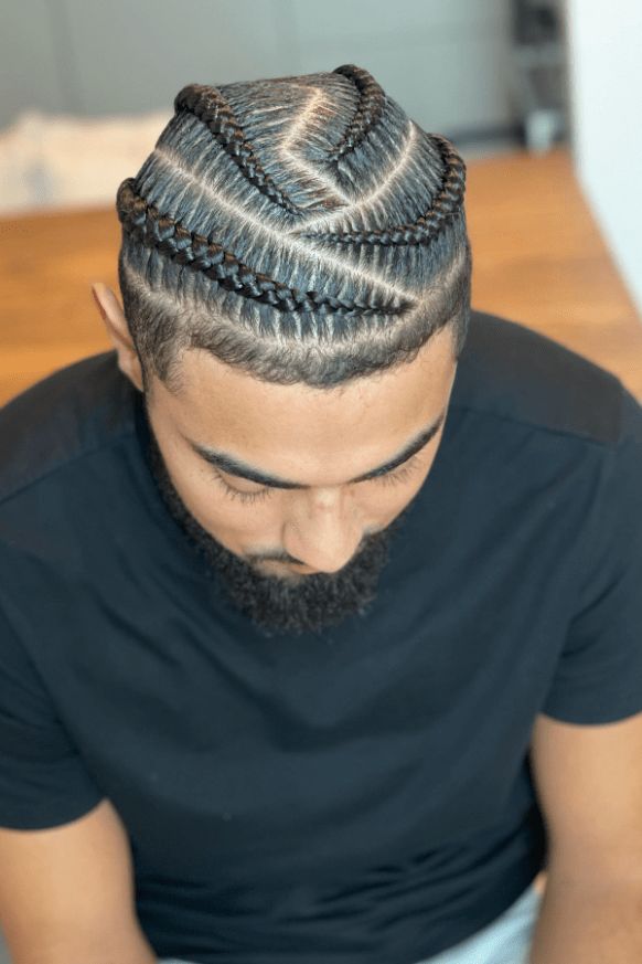 Side-Swept Cornrows