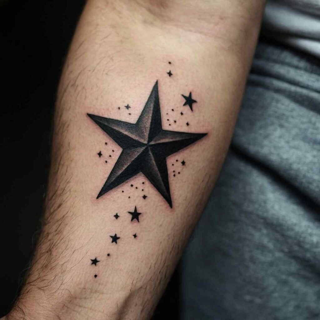 Minimalist Star Tattoo for Men