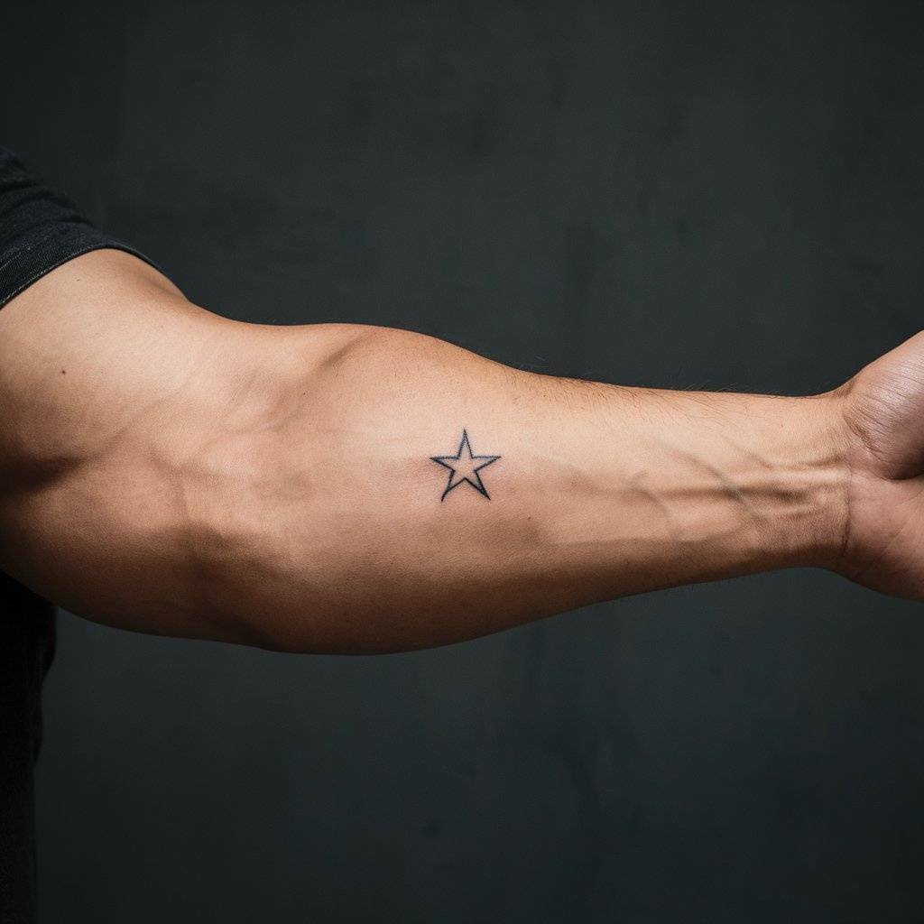 Celestial Star Tattoo for Men