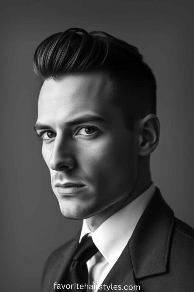 Classic Pompadour Medium-Length Hair for Men