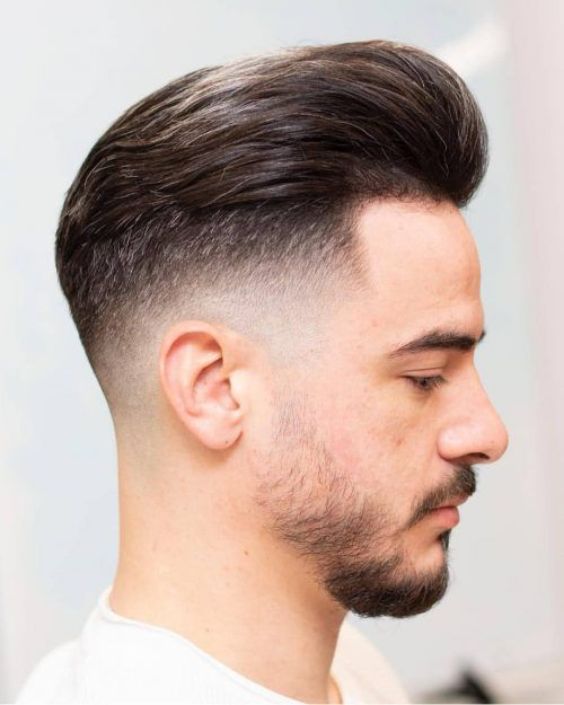 Pompadour Mid Fade Haircut