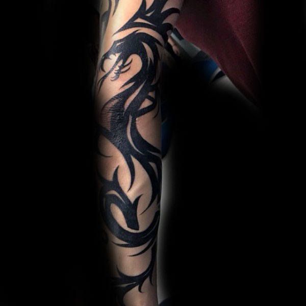 Tribal Dragon Tattoo for Men