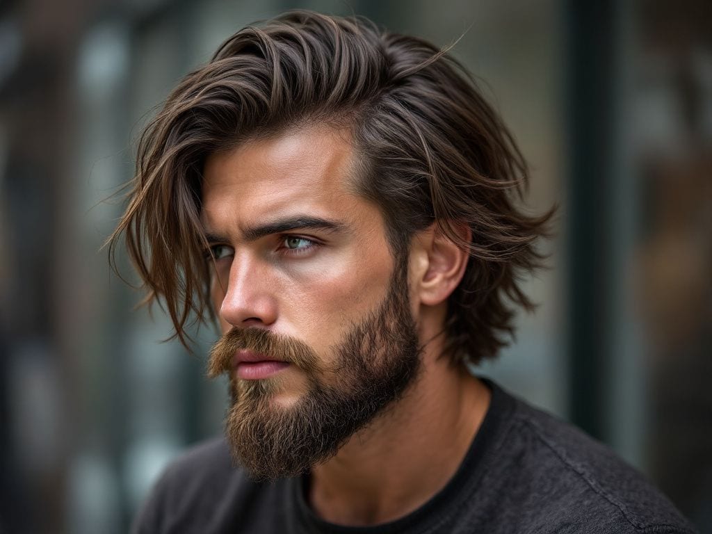 Layered Bob with a Modern Edge for Men