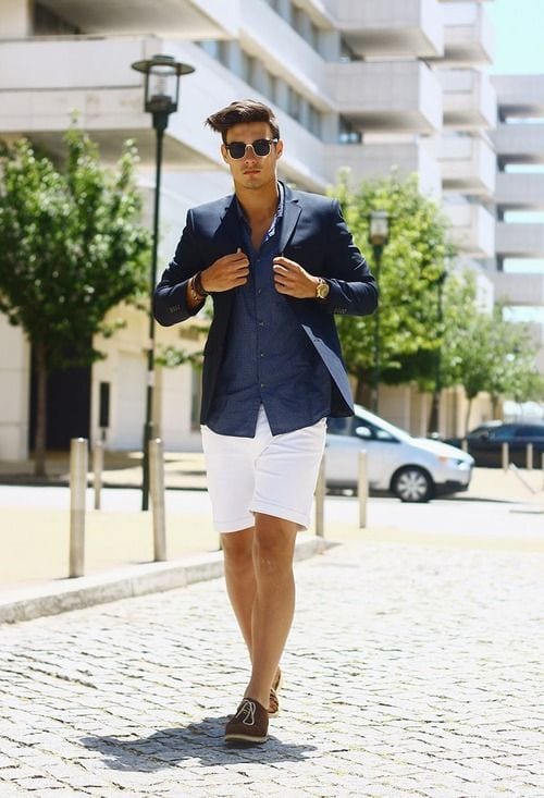 Refined Summer Business Casual with Blazer and Shorts