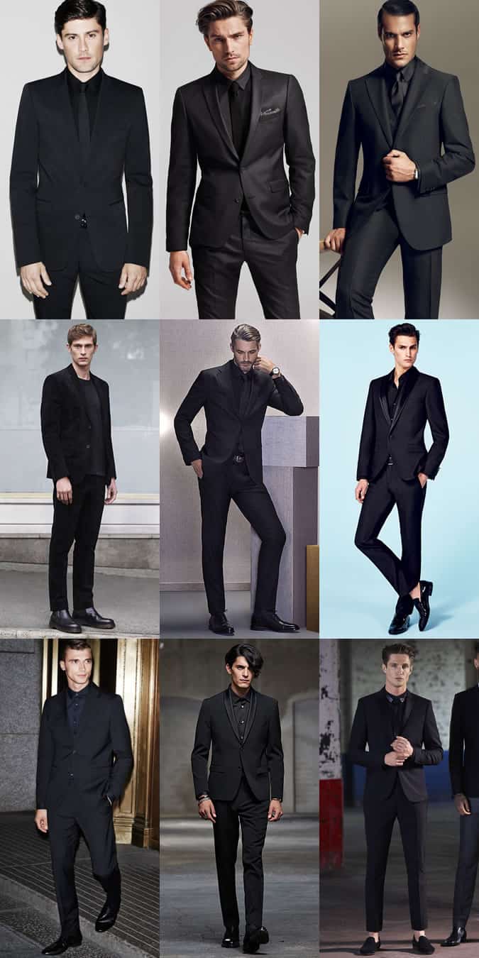 Black Suit with Turtleneck for Men