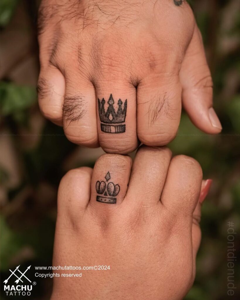 Couple King and Queen Matching Tattoo