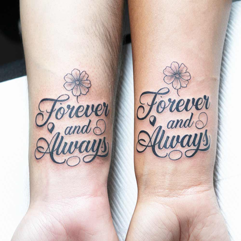 Forever and Always Wrist Tattoo for Couples