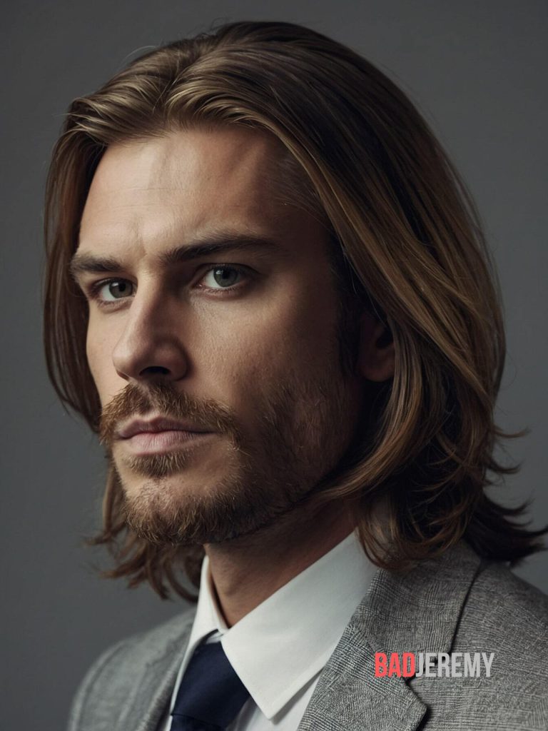 Ultra-Sleek Straight Hair with a Defined Shape