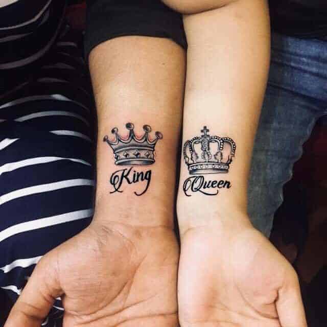 King and Queen Crown Tattoos