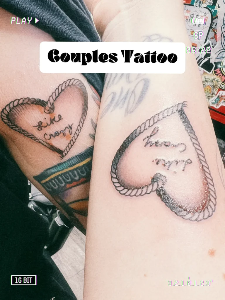 Matching Minimalist Heart Tattoos