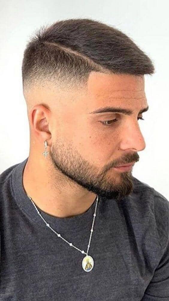 Side Part with Mid Fade