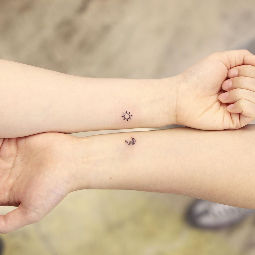 Sun and Moon Tattoo for Couples