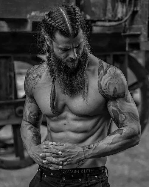 Viking-Inspired Long Hairstyle