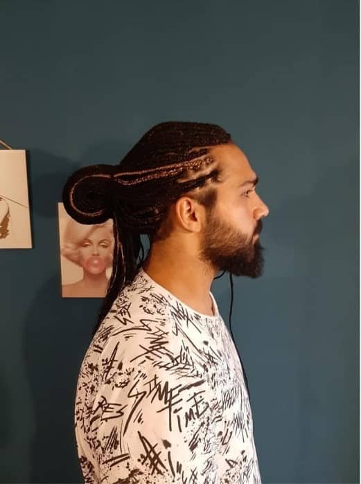 Intricate Top Knot with Scalp Braids